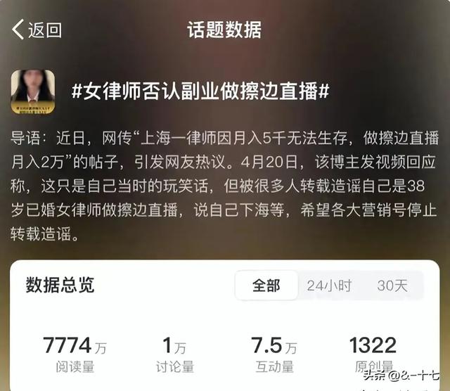 【震撼爆料】擦边女律师身穿渔网黑丝，引爆网络热议！