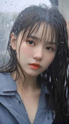 美女的雨(气质美女 纯美女 清纯少女 下雨也是一种美)