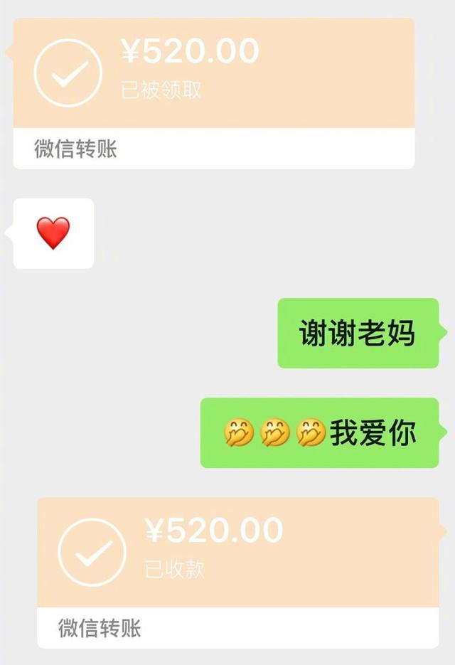 王哲林晒与母亲聊天记录：来自美女的520祝福