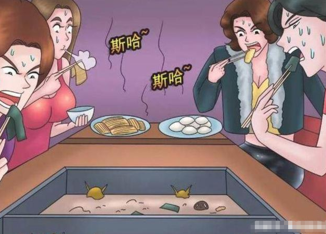 搞笑漫画：四大美女吃霸王餐，卸妆后老板崩溃了？！