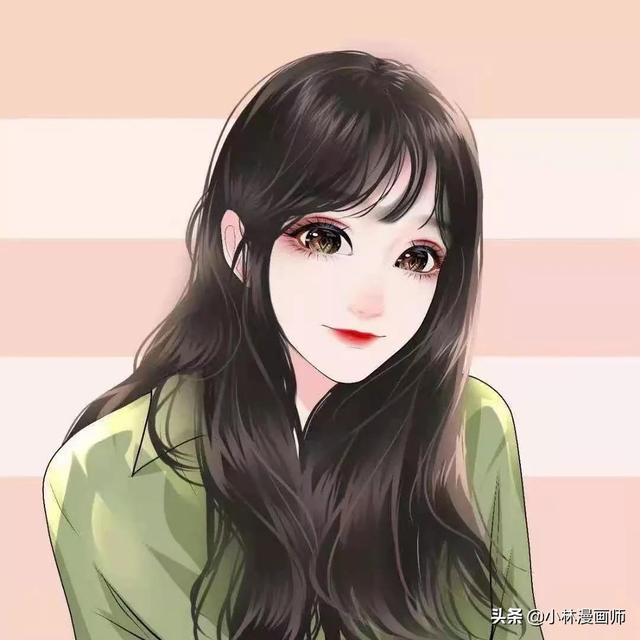 分享一组超美的气质女生头像漫画 太好看了