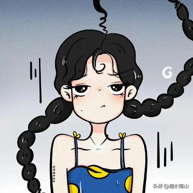 可爱麻辫花女生小姐妹头像