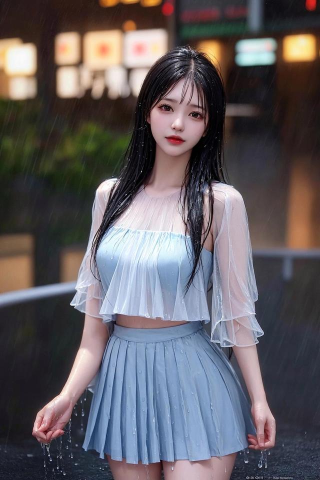 雨中美女甜美女孩氛围感女孩养眼美图分享