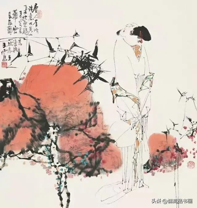 陕西大家王西京画古装美女系列作品欣赏