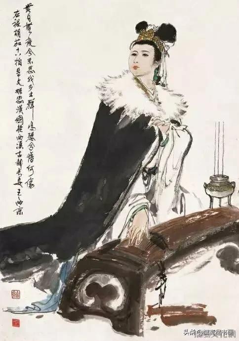 陕西大家王西京画古装美女系列作品欣赏