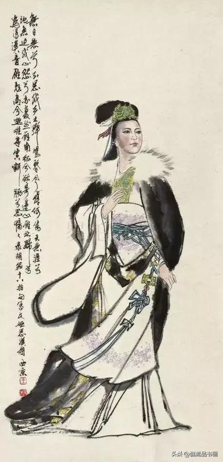 陕西大家王西京画古装美女系列作品欣赏