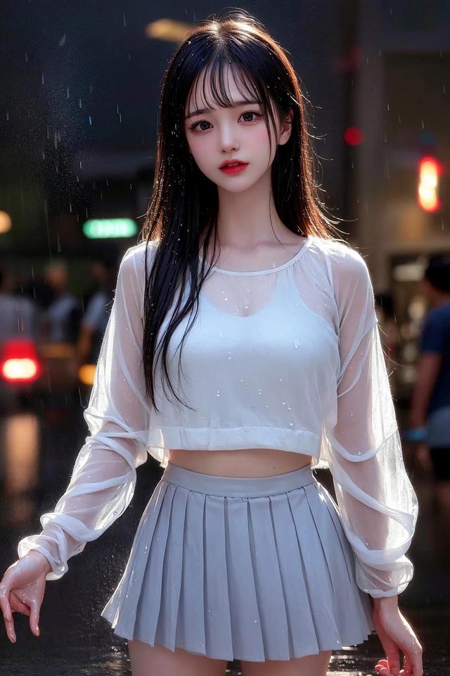 雨中美女甜美女孩氛围感女孩养眼美图分享