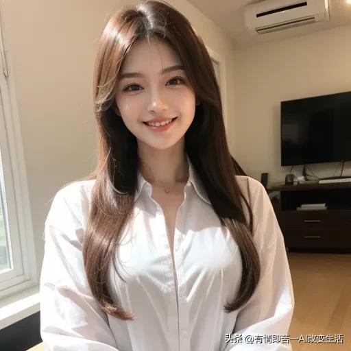 白衬衫美女，淡雅纯净的美