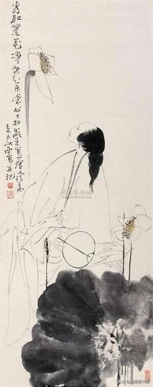 陕西大家王西京画古装美女系列作品欣赏