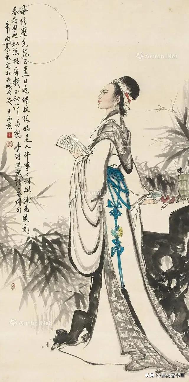 陕西大家王西京画古装美女系列作品欣赏