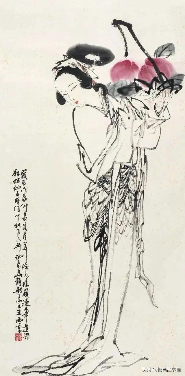 陕西大家王西京画古装美女系列作品欣赏