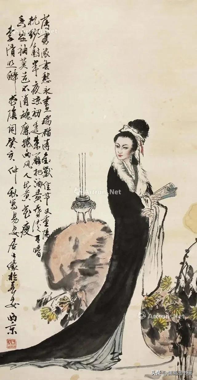 陕西大家王西京画古装美女系列作品欣赏