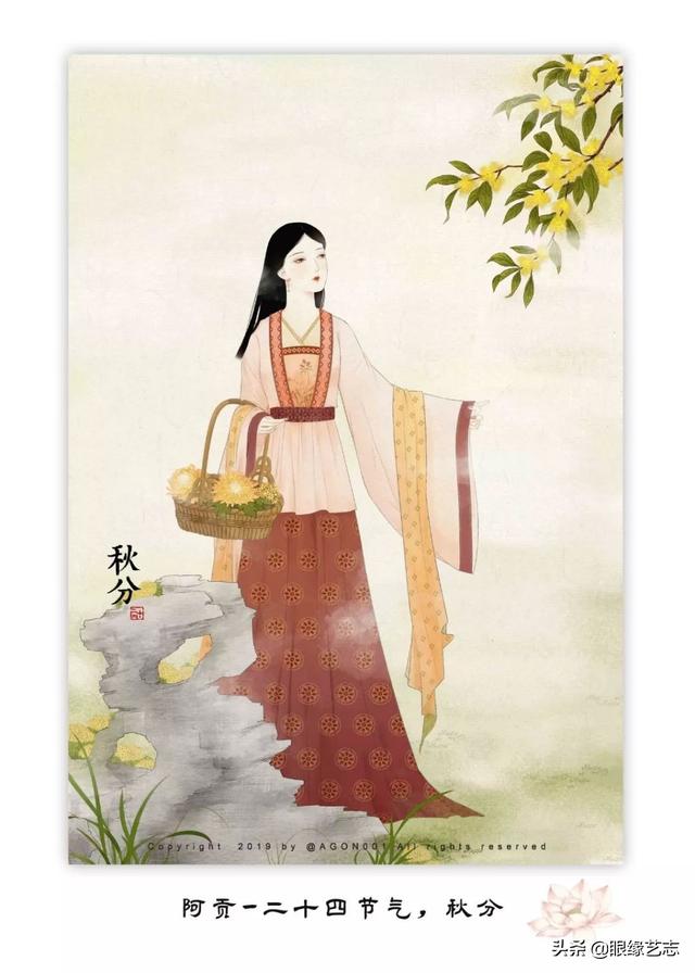 古风美女二十四节气套图，90后插画师的国风味道很正