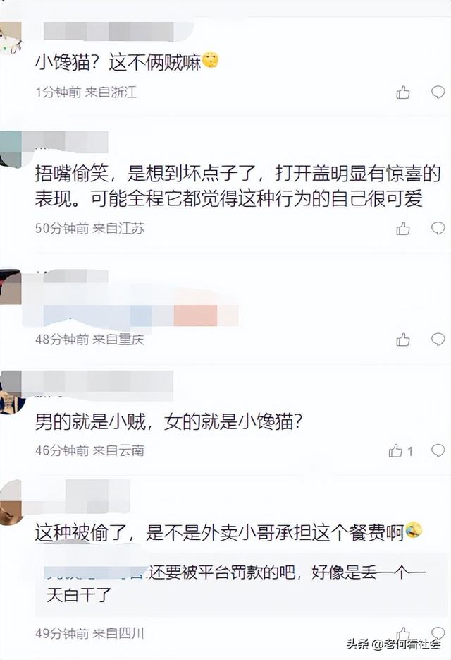 外表靓丽，行为龌龊：两女孩偷外卖被监控拍下，捂嘴偷笑十分得意