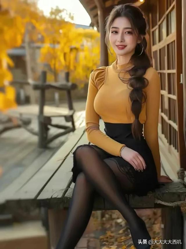 黄衣美女窗边摄影写真：绽放光彩的梦幻画面