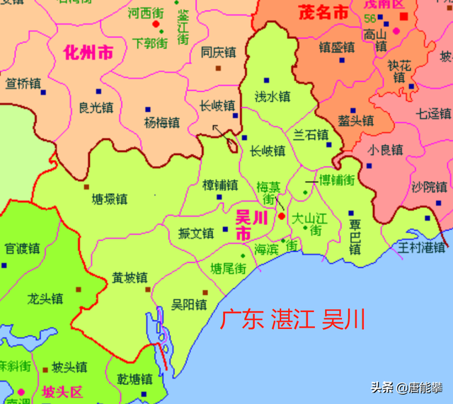 湛江市吴川10镇、麻章4镇、坡头5镇人口、工业统计