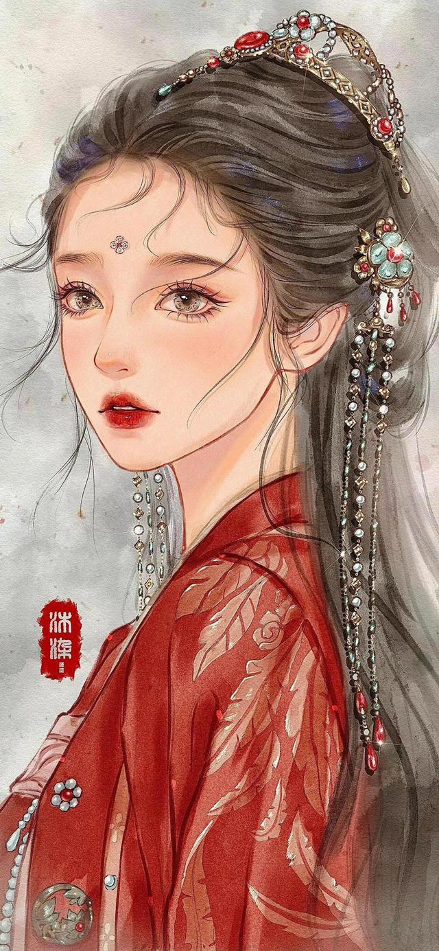 古装美女｜高清全屏，唯美插画