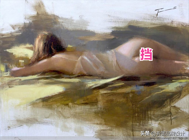 “乳”此美丽的人体油画作品，肌肤如此细腻丝滑，真美