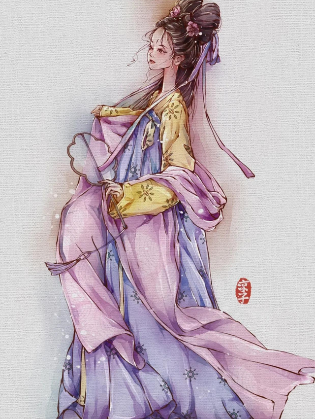 不得不看的一组古风小美人插画，每一个都很有特色，有故事