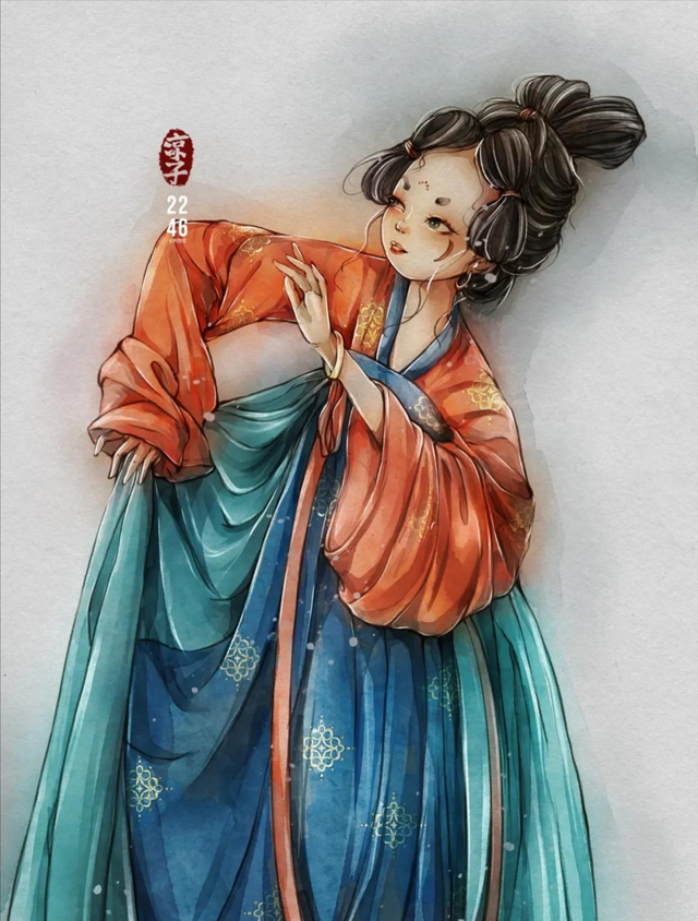 不得不看的一组古风小美人插画，每一个都很有特色，有故事