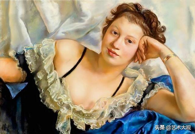 凭才华与美貌扬名艺术史的俄罗斯第一位女画家油画作品欣赏