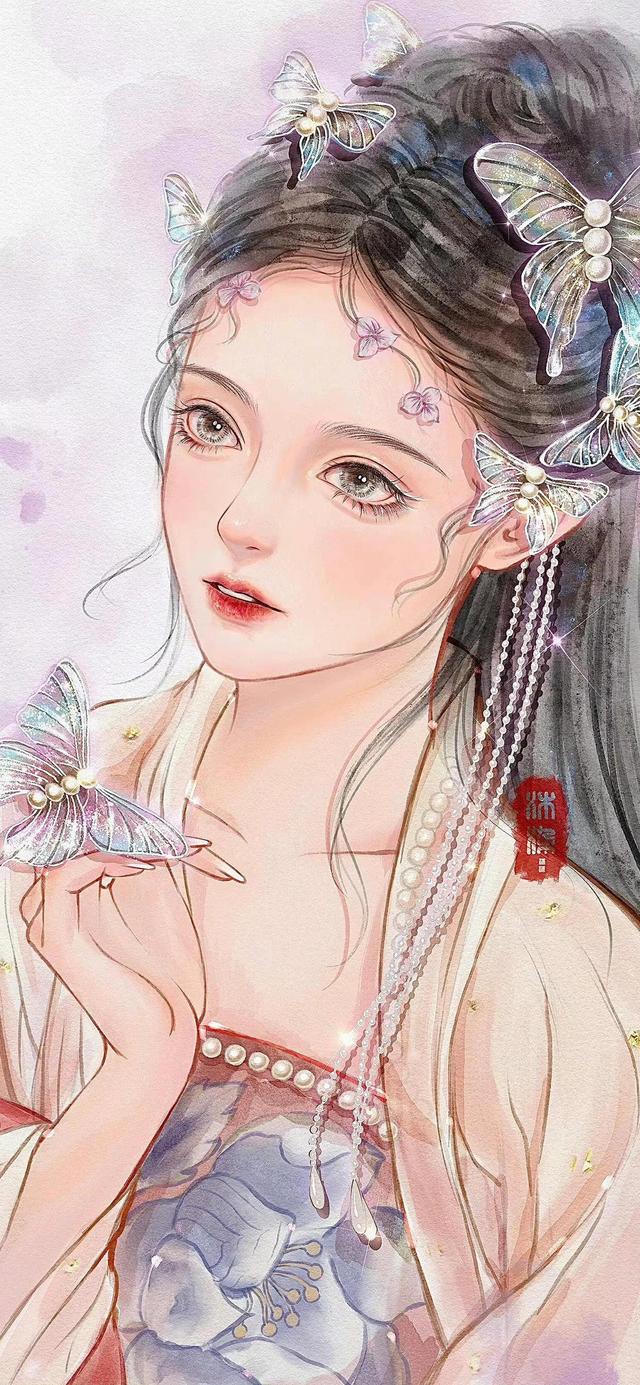 古装美女｜高清全屏，唯美插画